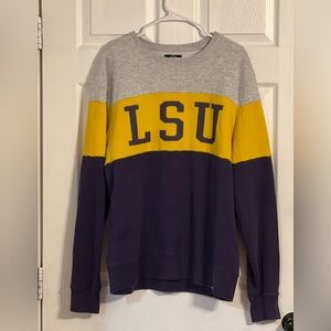 47 men’s xl crew neck sweatshirt lsu purple, gold,& gray